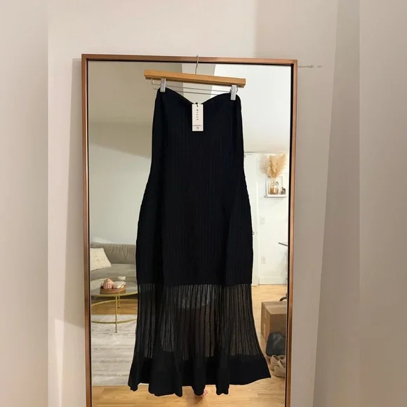 NWT BRAND NEW Milly Dani Strapless Midi Dress in Black MEDIUM - Picture 5 of 5